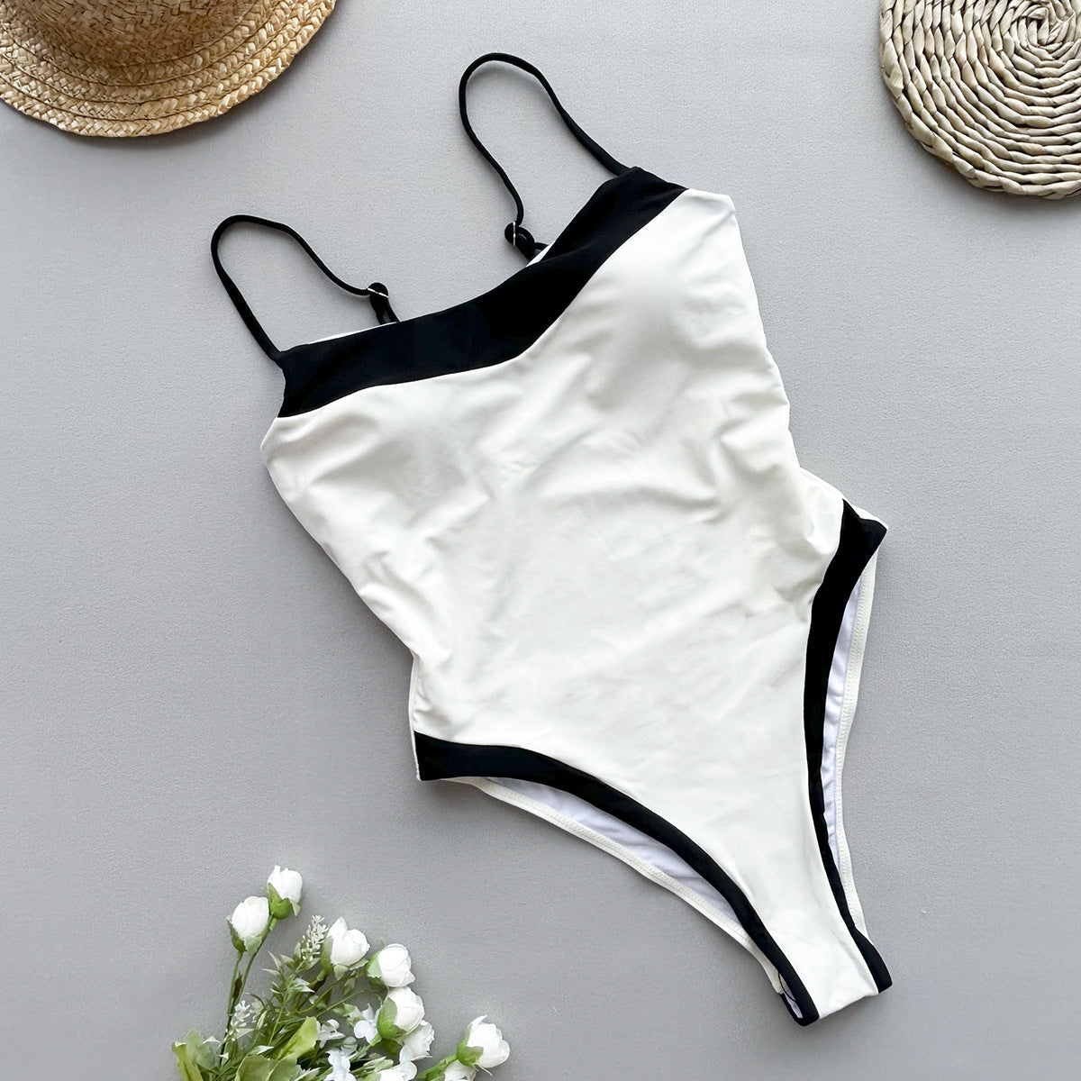 One Piece Swimsuit Women Bikini Lady Sexy Stitching Swimwear Bikini
