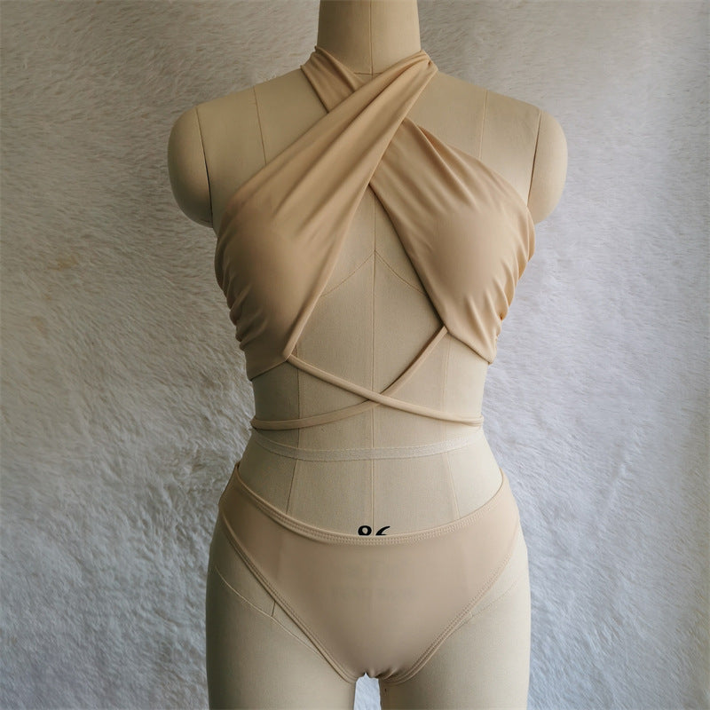 New Three Piece Swimsuit Women Dress Printed Bikini Sexy Split Swimsuit