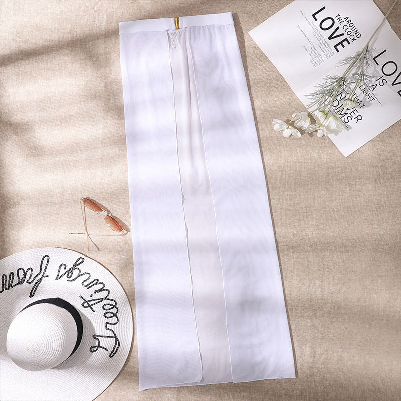 High Waist Swimming Dress Women Solid Color Belly Covering Half Cardigan Swimming Pants Skirt Wrap Skirt Bikini Swimsuit