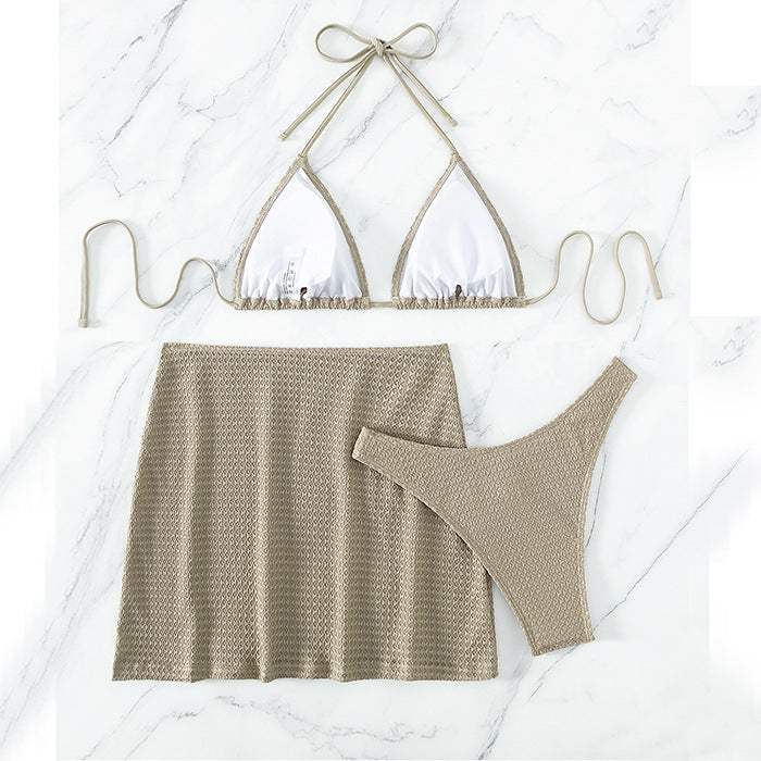 Ladies Swimsuit Split Three Piece Swimsuit Sexy Women Bikini Material Summer Swimsuit