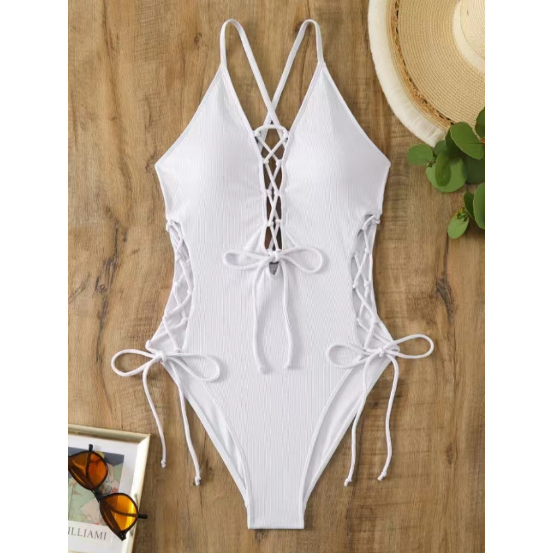 Sexy Backless Swimsuit Halter Swimwear Bikini Swimsuit Women