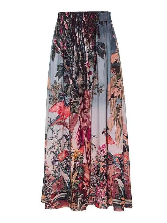 Vacation Beach Dress Swimsuit Women's Retro Printed Spring Bathing Suit Three Piece Suit