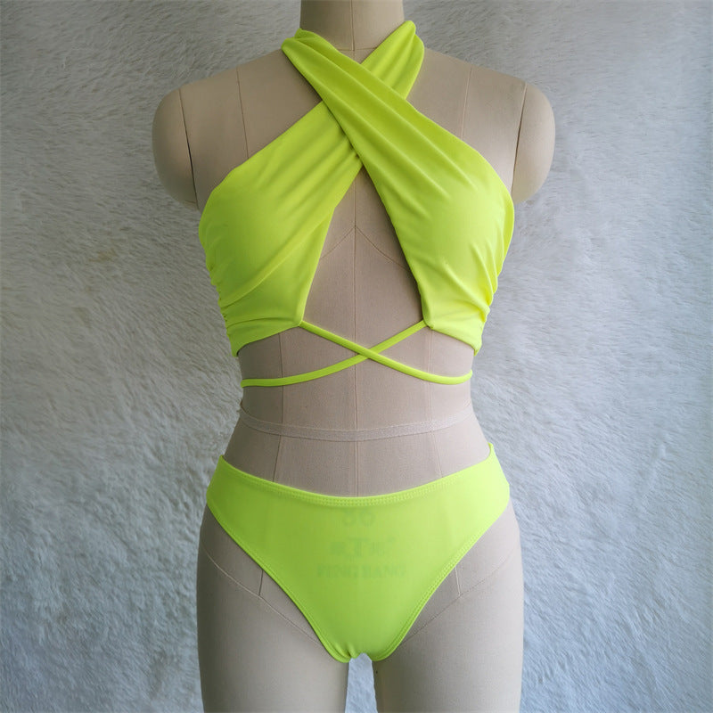 New Three Piece Swimsuit Women Dress Printed Bikini Sexy Split Swimsuit