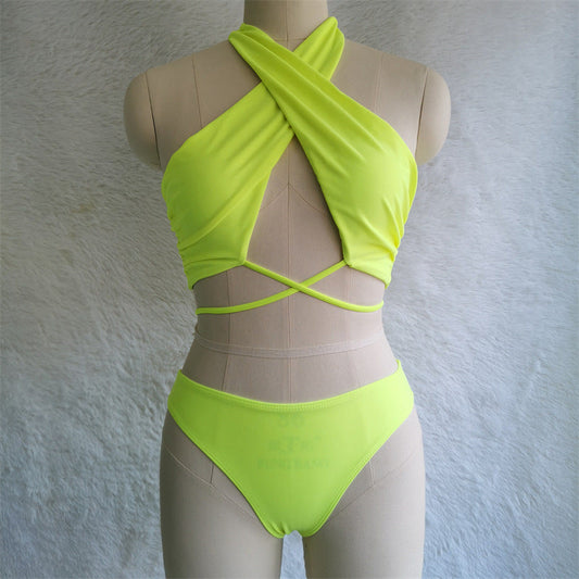 New Three Piece Swimsuit Women Dress Printed Bikini Sexy Split Swimsuit