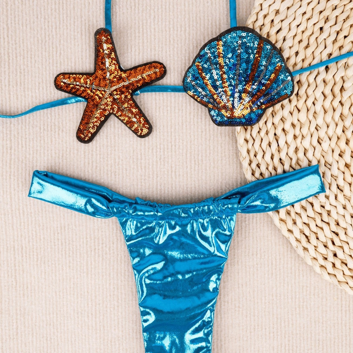 Ladies Sexy Split Swimsuit Shell Starfish Bikini Advanced Set
