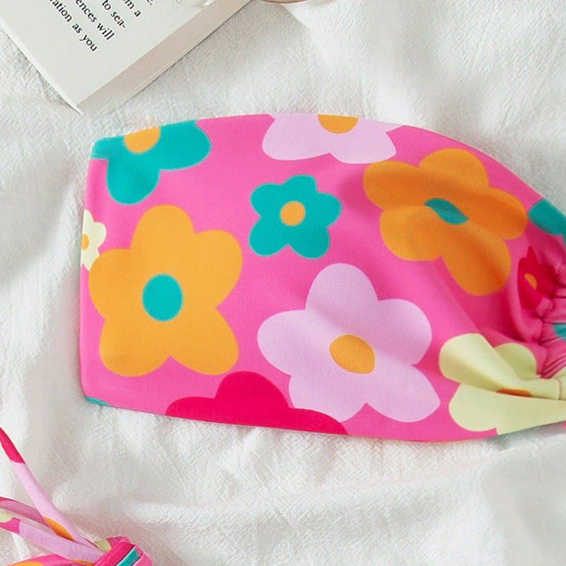 Sexy Bikini Women Split Solid Color Swimsuit Multi Color Bikini Swimsuit