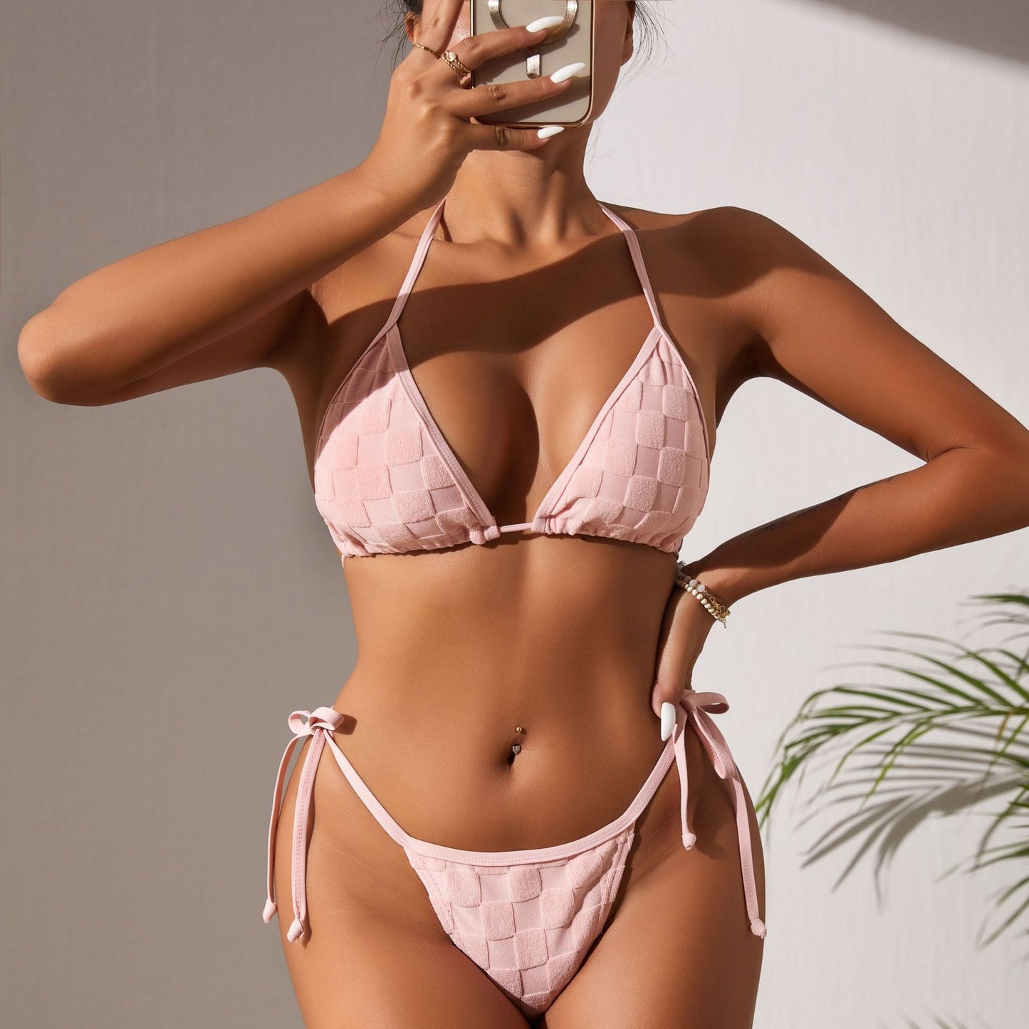 Sexy Swimsuit With Shoulder Straps Bikini Women Three Point Tether Split Swimsuit Bikini