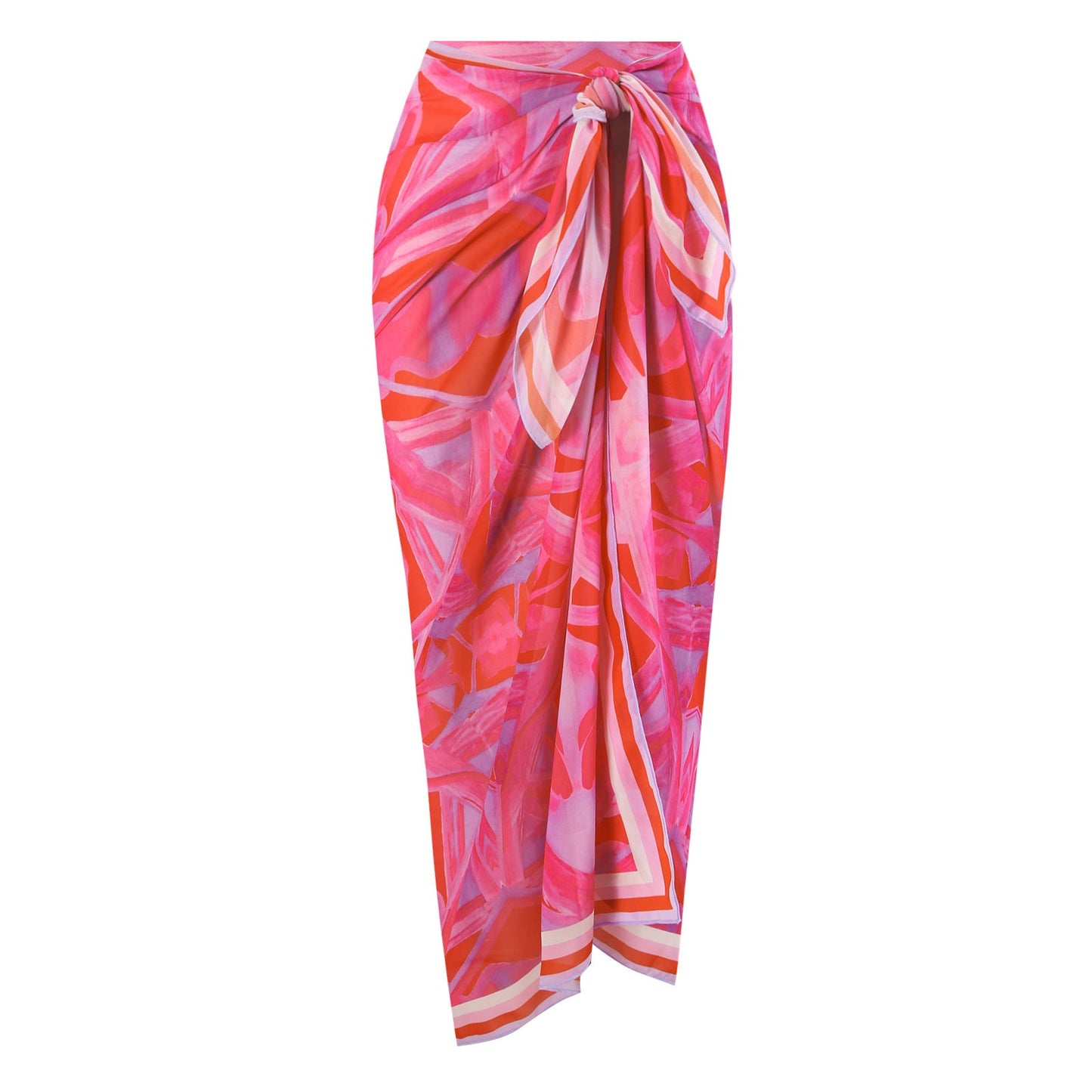 Retro One Piece Swimsuit Women Deep V Plunge Lace up Chiffon Skirt Set