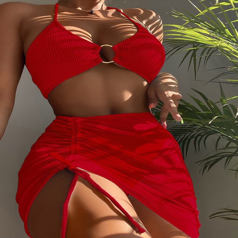 Classic Split Sexy Women Multicolor Three Piece Swimsuit