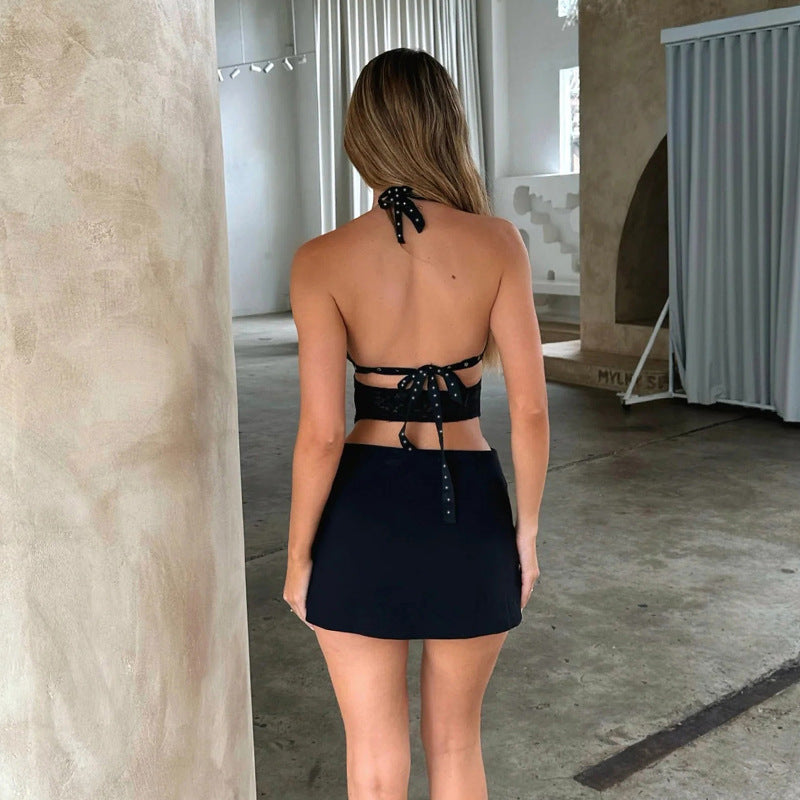 Sexy Slim Fit Hollow Out Cutout Dress Women Spring Sexy Backless Hip Dress