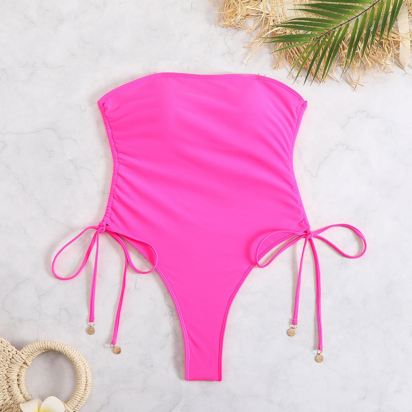 One Piece Swimsuit Women Tube Top Sexy High Sense Spring Bathing High Elasticity Swimsuit