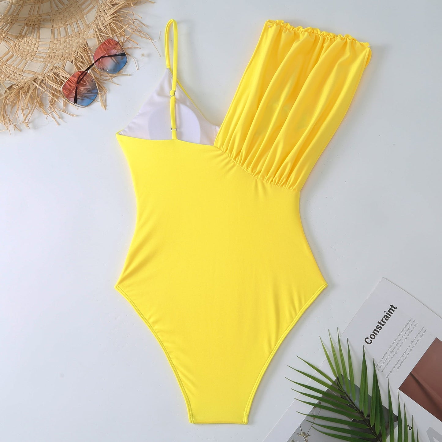 Solid Color Sexy Swimsuit Women Tight Conservative Spring Vacation Swimsuit Set