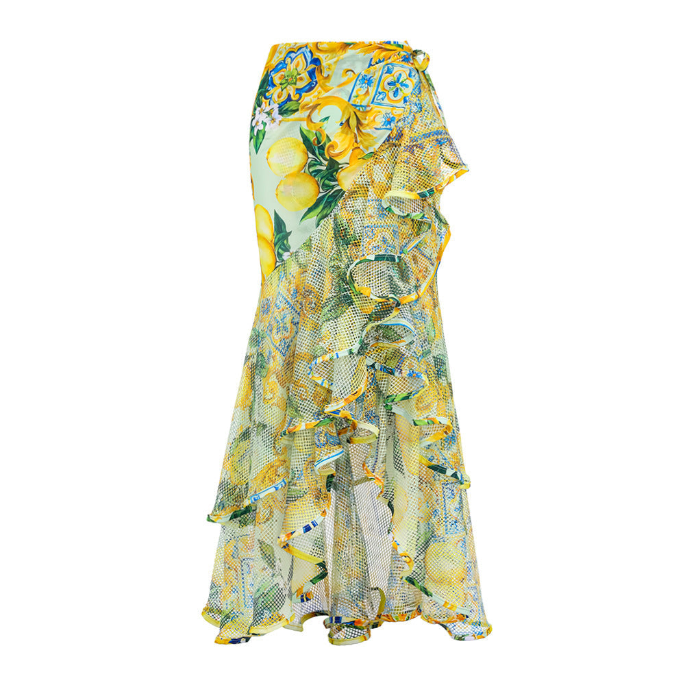 Swimsuit Women Vacation Bikini Suit Skirt