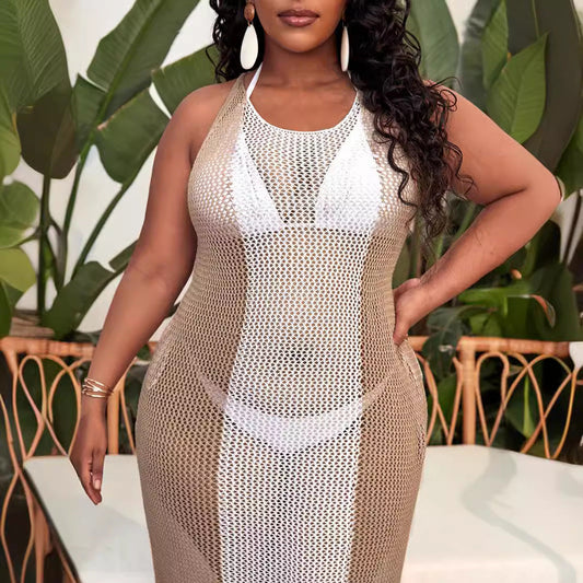 Sweater Swimsuit Blouse Summer Woolen Dress Hollow Out Cutout Out Women Clothing Sweater