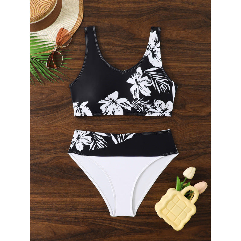 Swimsuit Women Split Sexy Bikini Printed Swimsuit