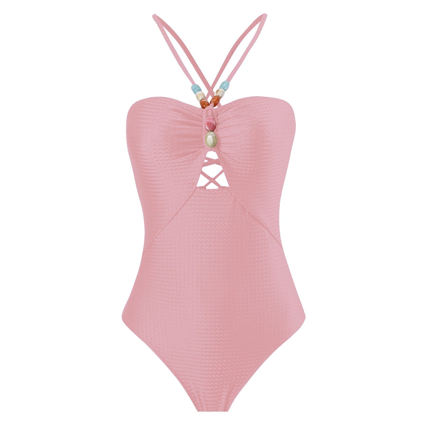 Arrival Solid Color One Piece Women Swimwear Suit French Retro Covering Belly Thin Swimming