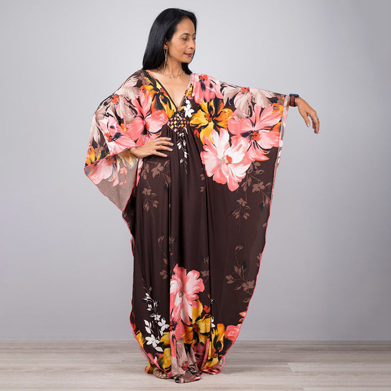 Beach Dress Loose Seaside Vacation Sun Protection Robe Beach Cover Up Swimsuit Outwear Women