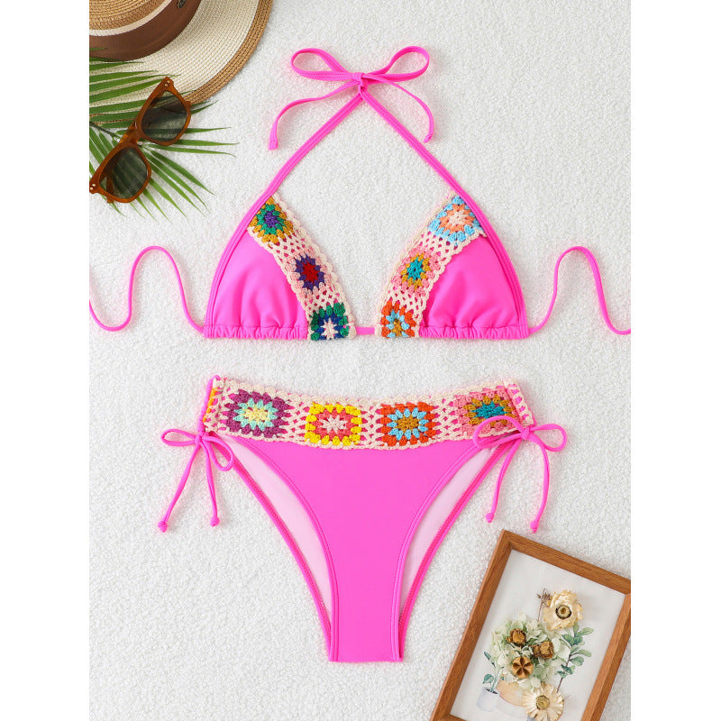 Sexy Swimsuit Women Split Bikini Retro Three Point Bikini Swimsuit