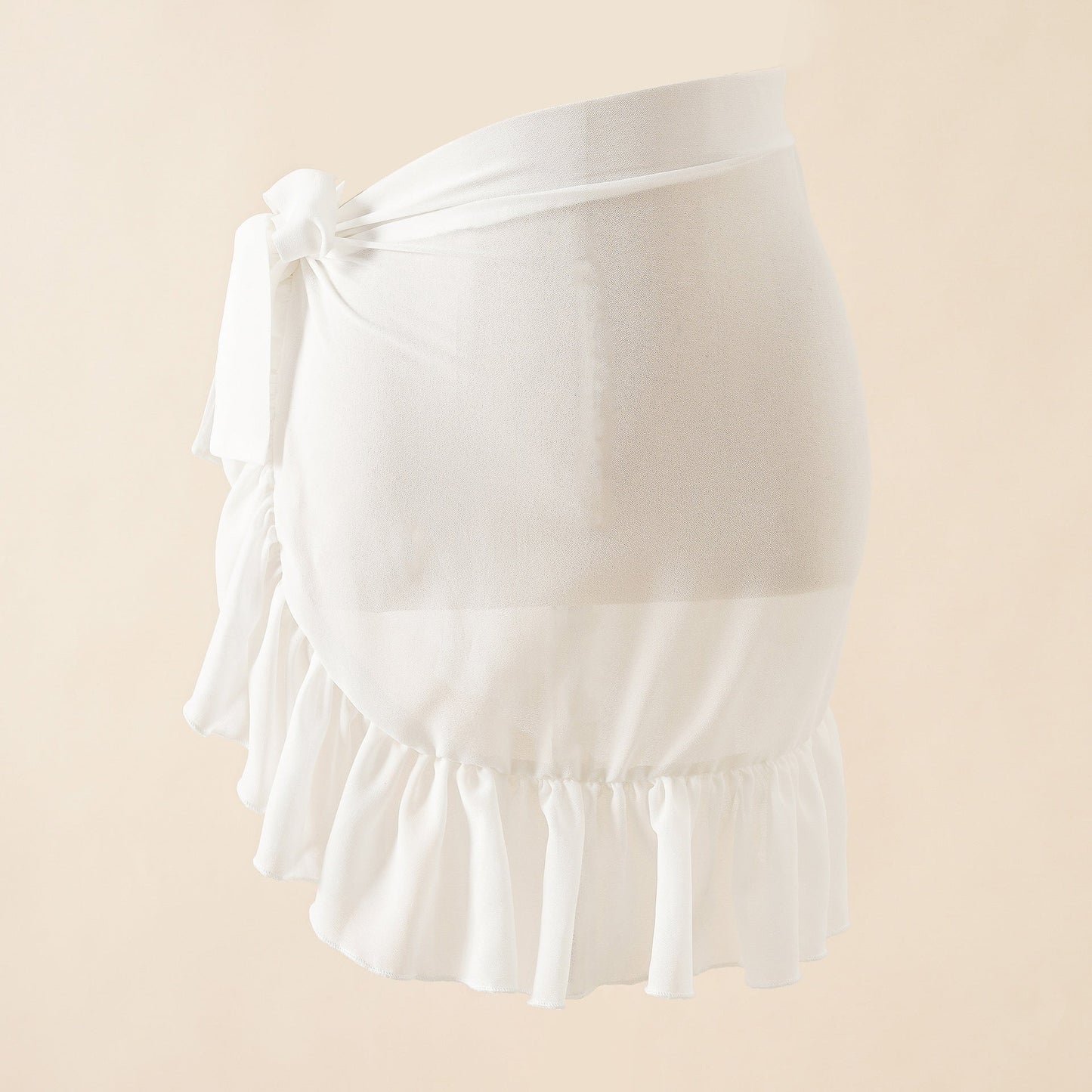 Bikini Sunscreen Chiffon Beach Skirt Leaf Printed Swimsuit Fishtail Skirt