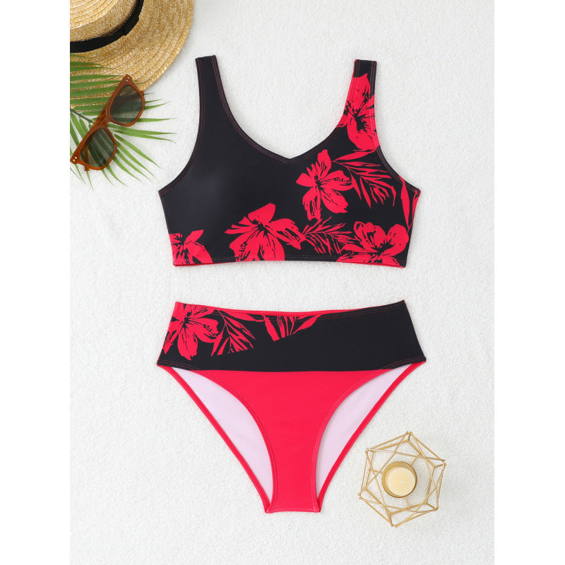 Swimsuit Women Split Sexy Bikini Printed Swimsuit