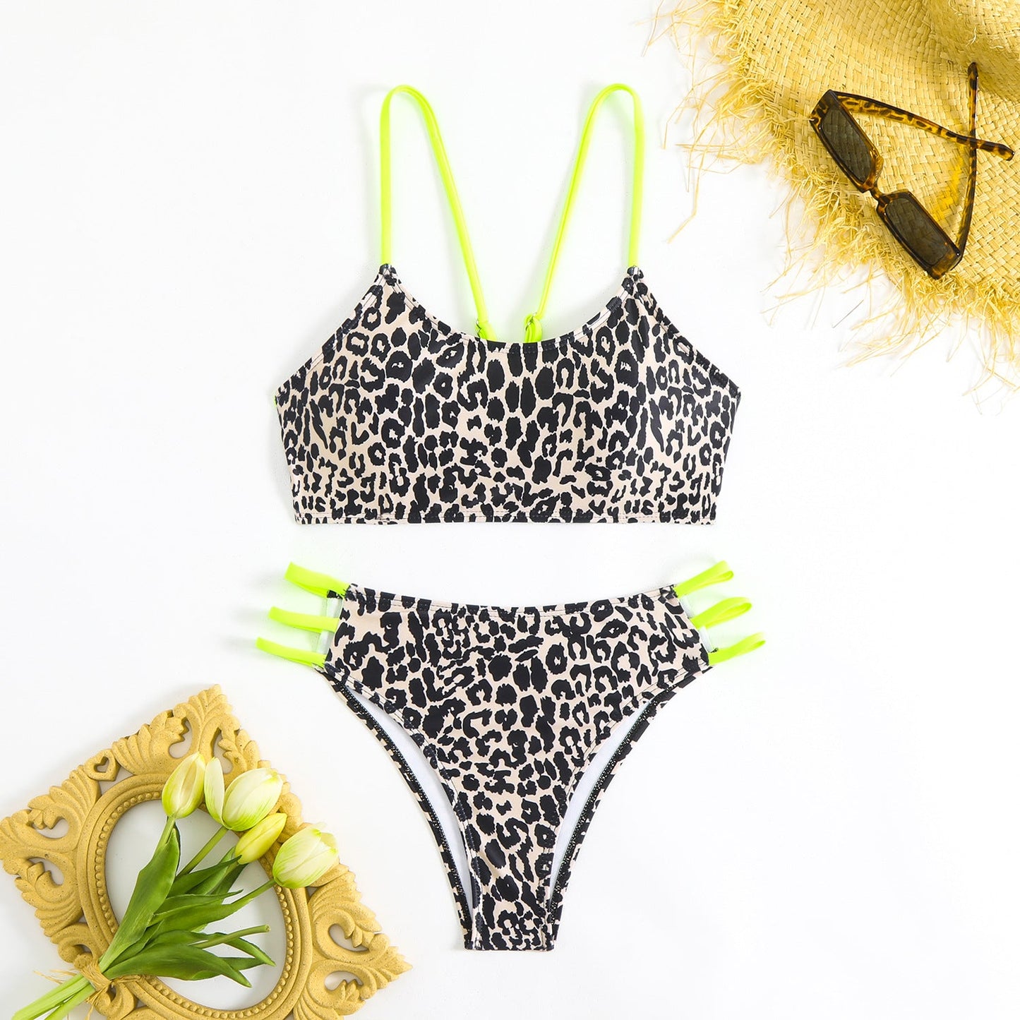 Swimsuit Women Split Leopard Print Sexy Swimsuit High Grade Spring Special Durable Swimsuit