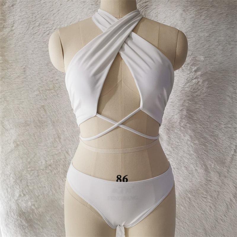 New Three Piece Swimsuit Women Dress Printed Bikini Sexy Split Swimsuit