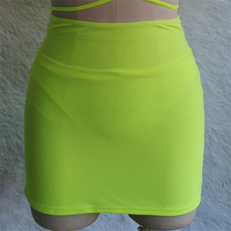 New Three Piece Swimsuit Women Dress Printed Bikini Sexy Split Swimsuit