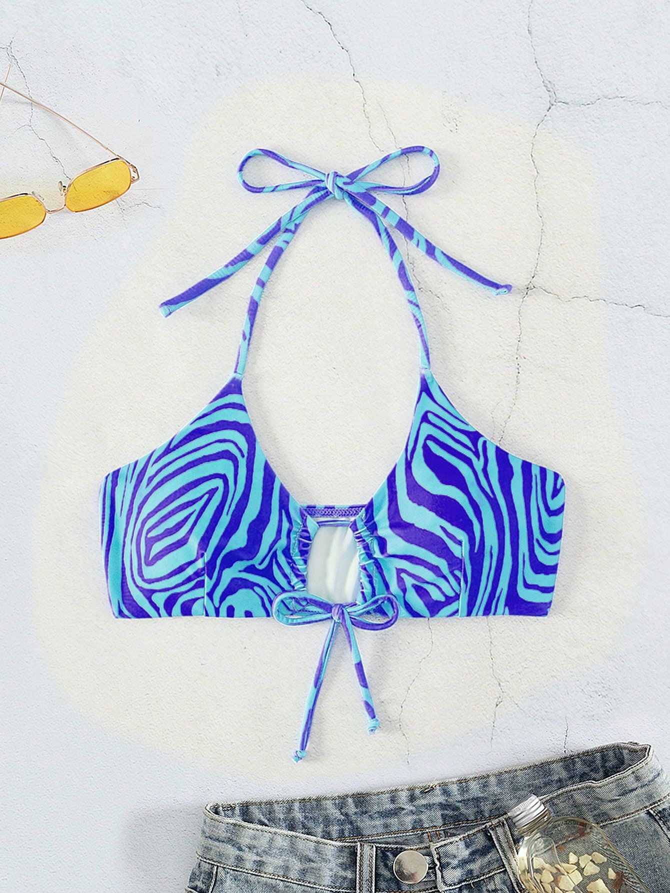 Women Swimsuit Exercise Bikini Swimsuit Bikini Unlined Top