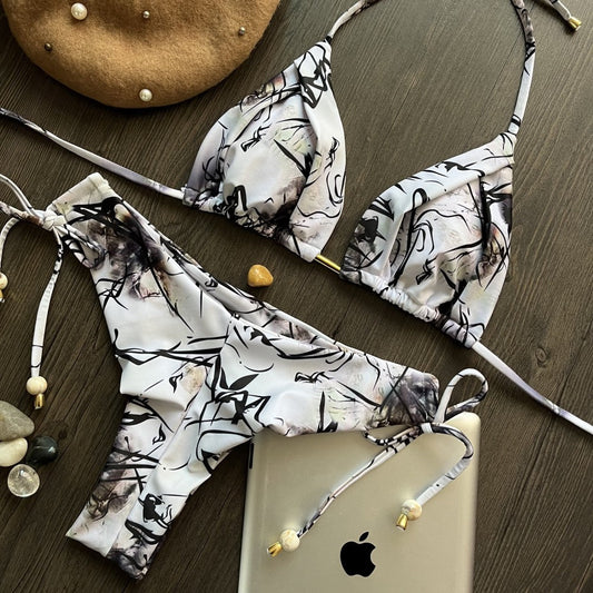 Swimsuit Printed Split Bikini Ethnic Sexy Swimsuit