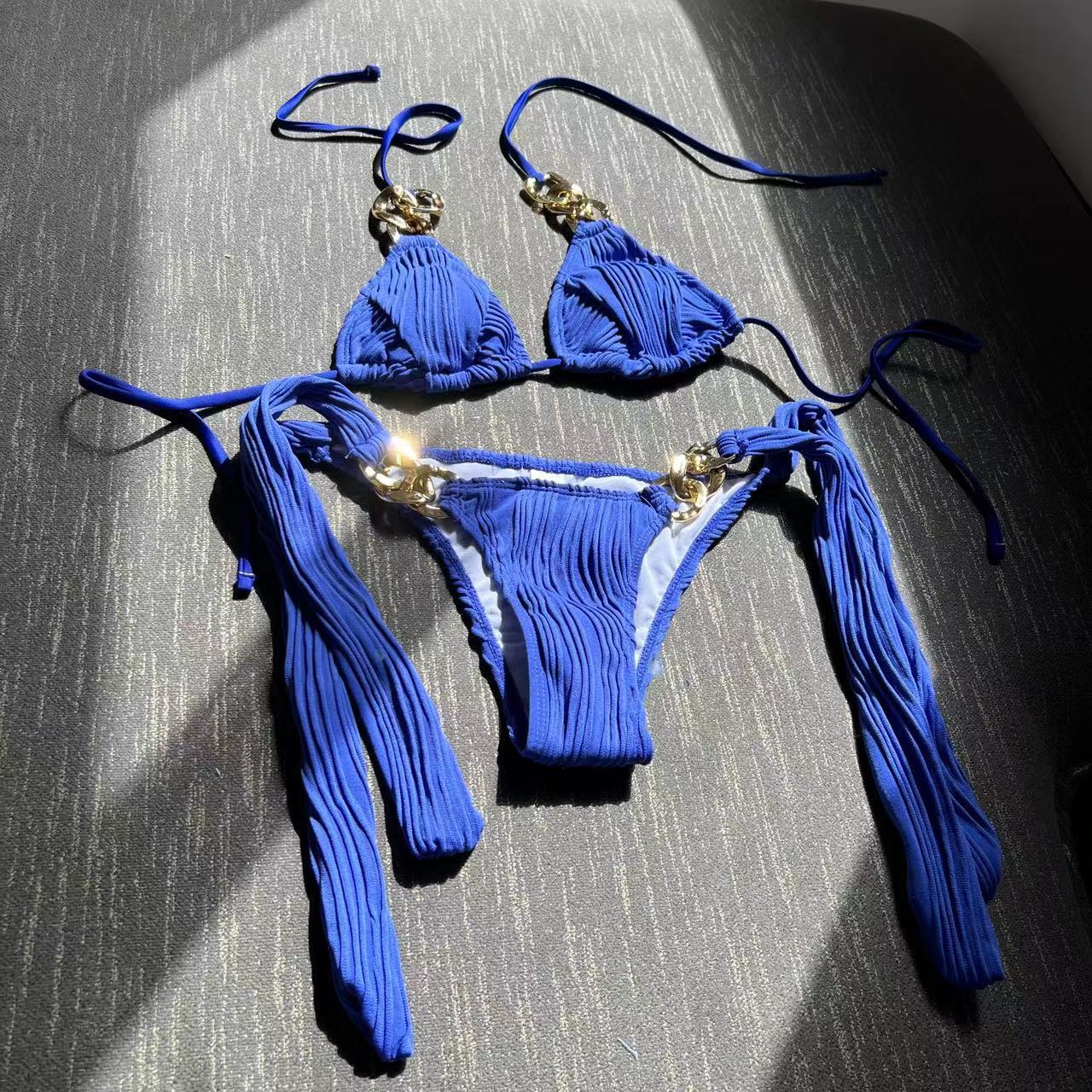 Sexy Split Swimsuit Chain Bikini Swimsuit Bikini