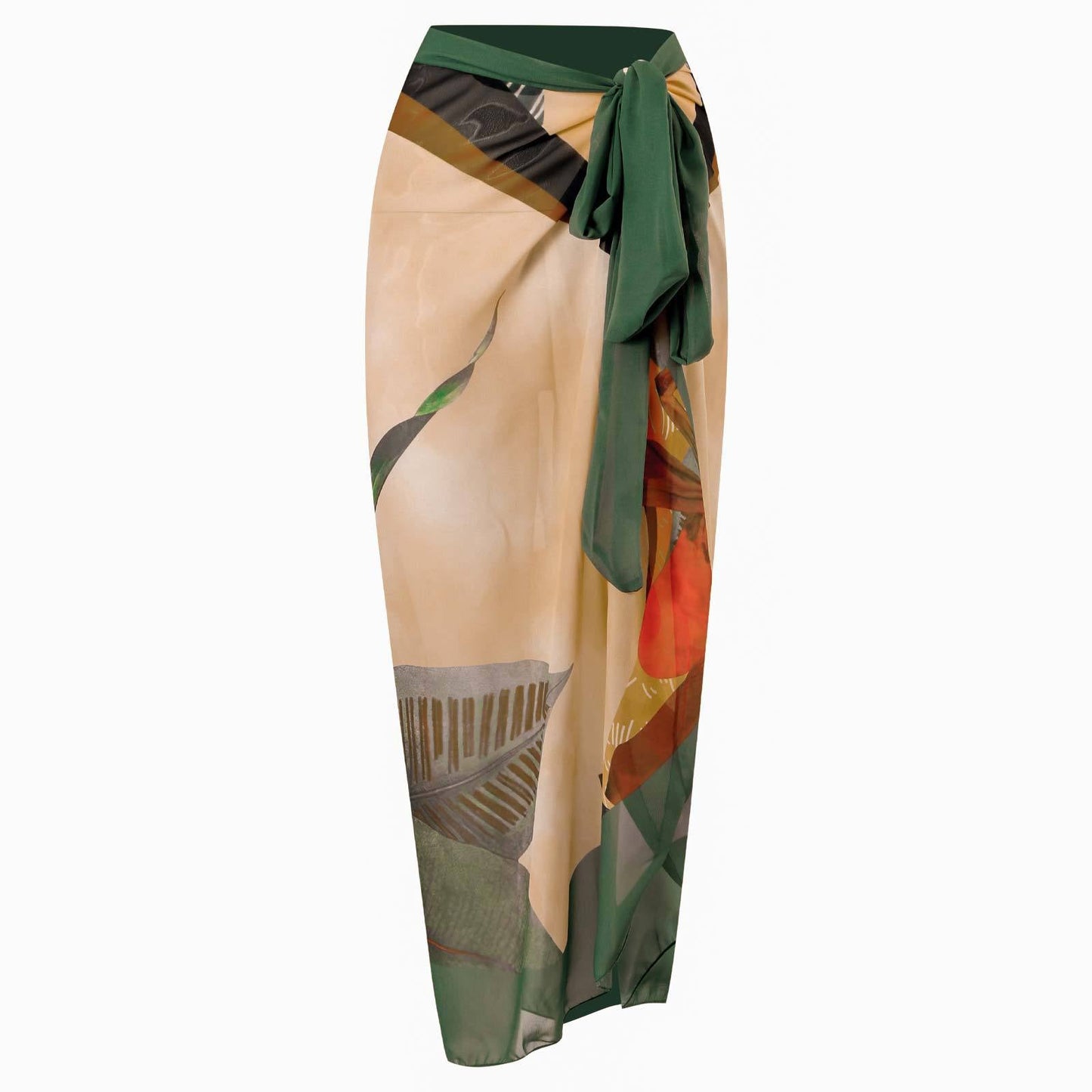 Siamese Conservative Cover Belly Backless Sexy Swimsuit Women Suit Chiffon Beach Skirt