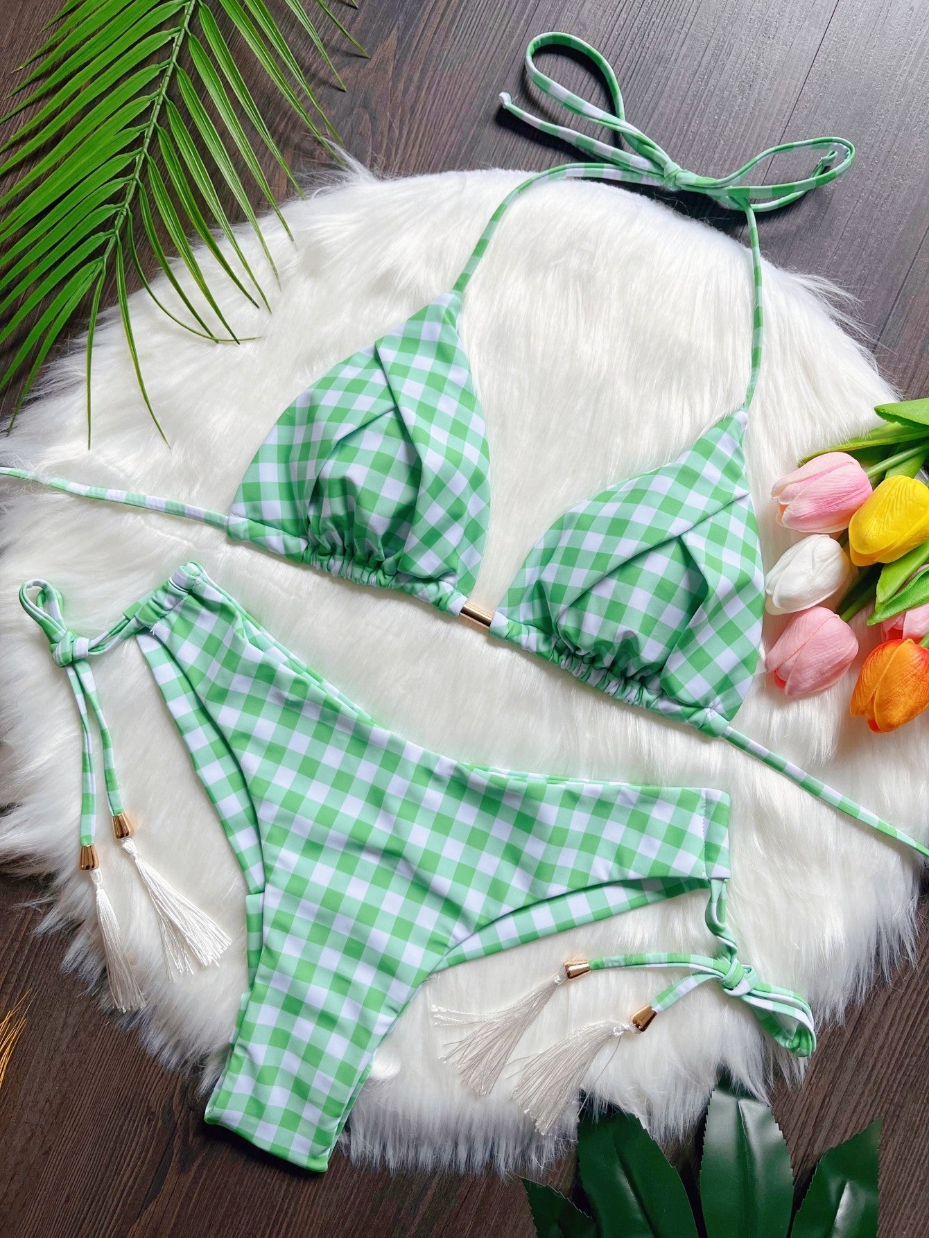 Printed Split Bikini Swimsuit Sexy Triangle Women Swimsuit Swimming Suit