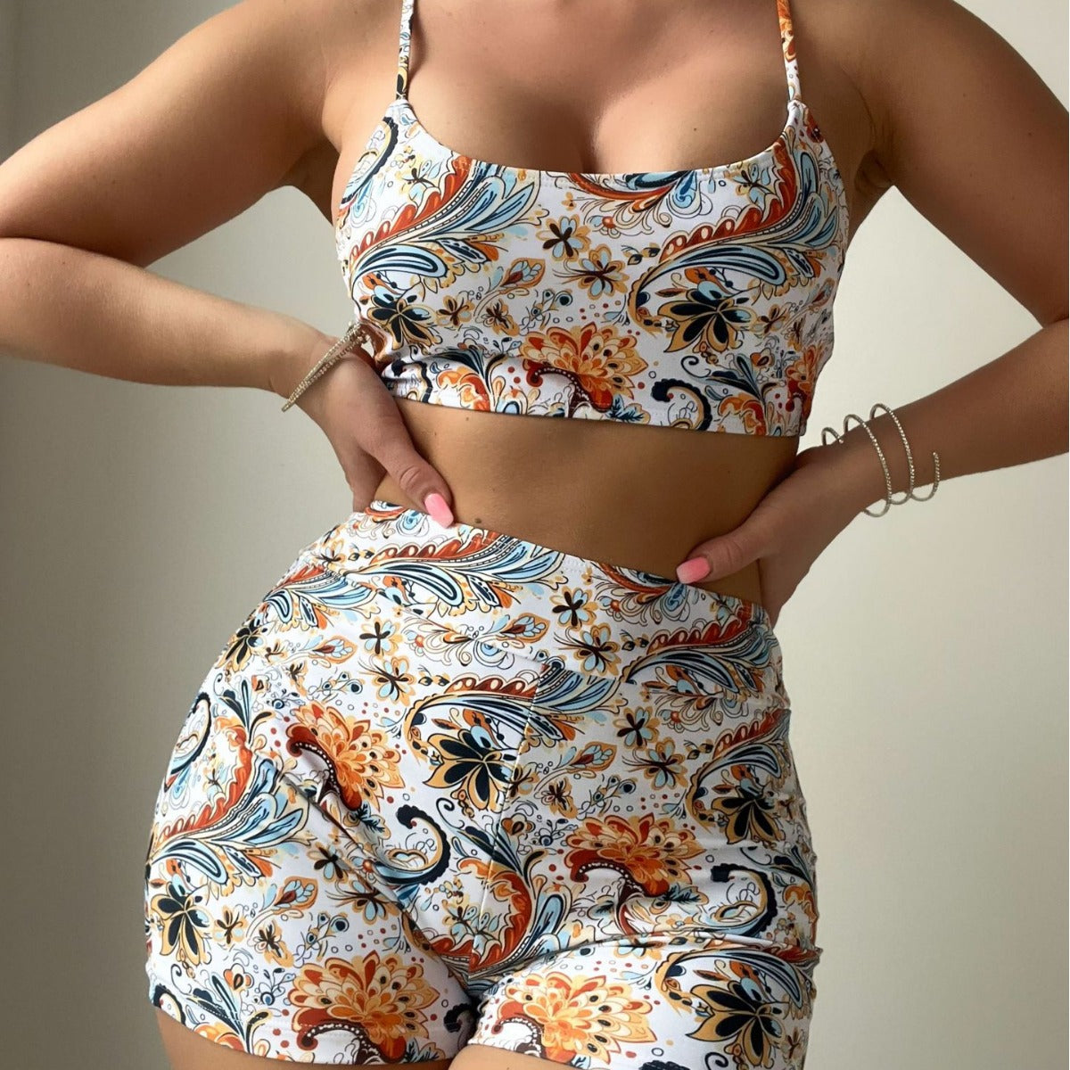 Paisley Pattern Printed Bikini Suit