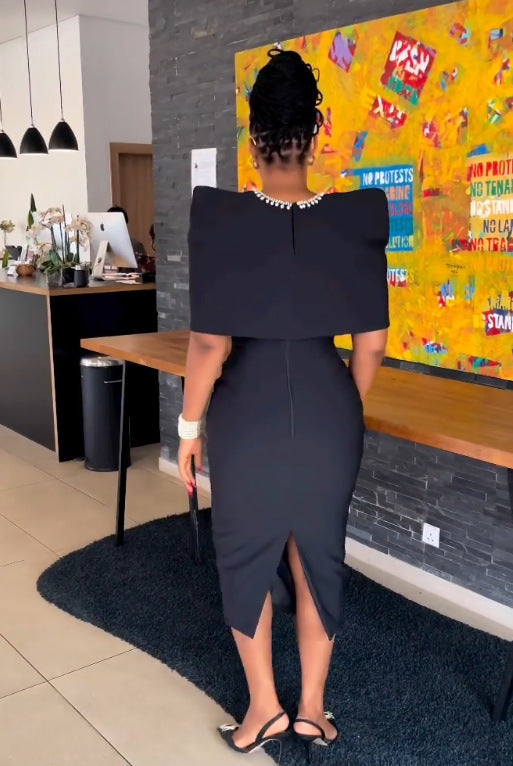 Casual Hip Slim Fit Vest Back Slit Dress Waistcoat Two Piece Set