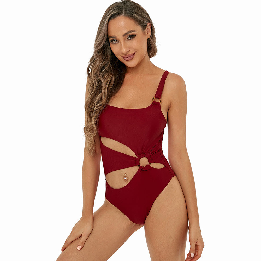 Women Sling Halter Bikini Swimsuit One Piece Sexy Triangle One Piece Swimsuit