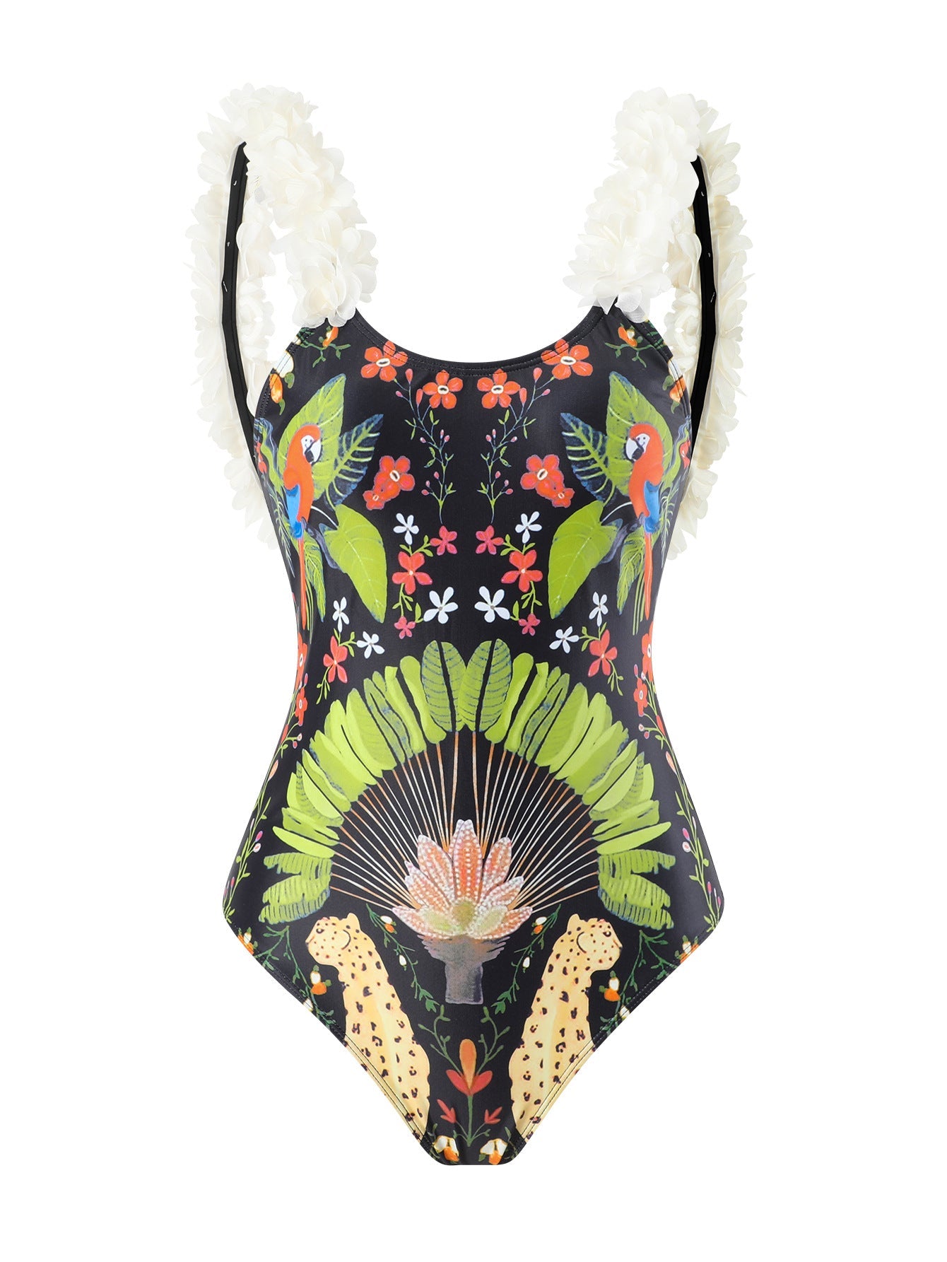 One Piece Printed Skirt Conservative Swimwear Two Piece Women Swimsuit