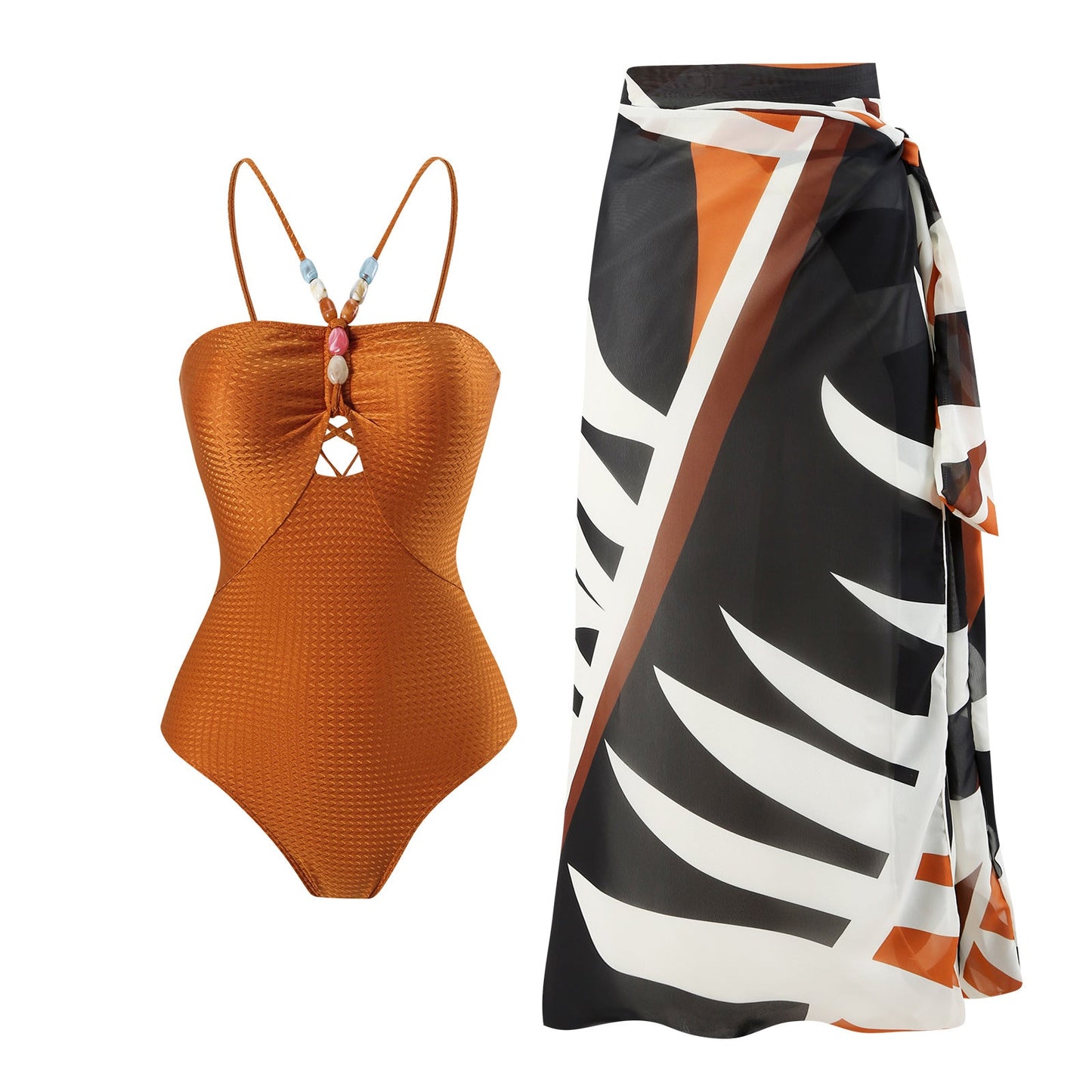 Arrival Solid Color One Piece Women Swimwear Suit French Retro Covering Belly Thin Swimming