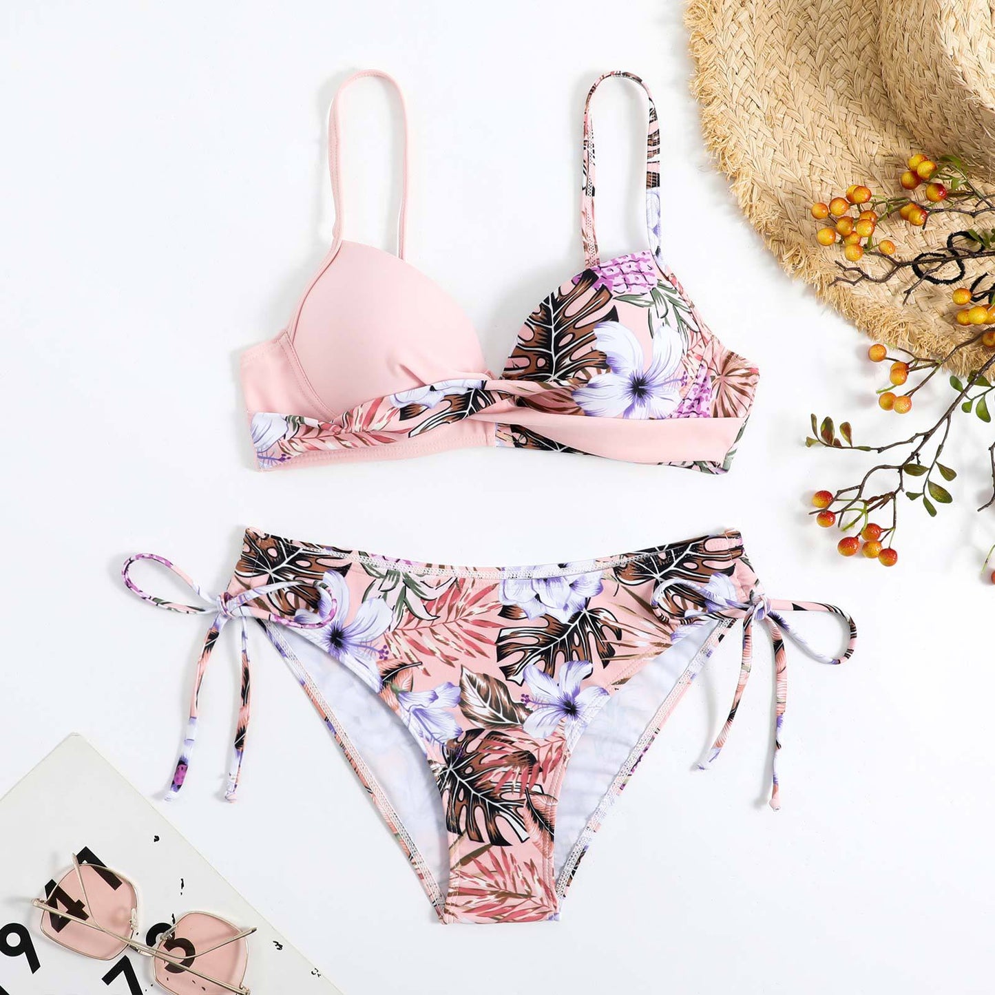 High Waist Color Stitching Bikini Swimsuit Sexy Swimwear Sexy Bikini Women