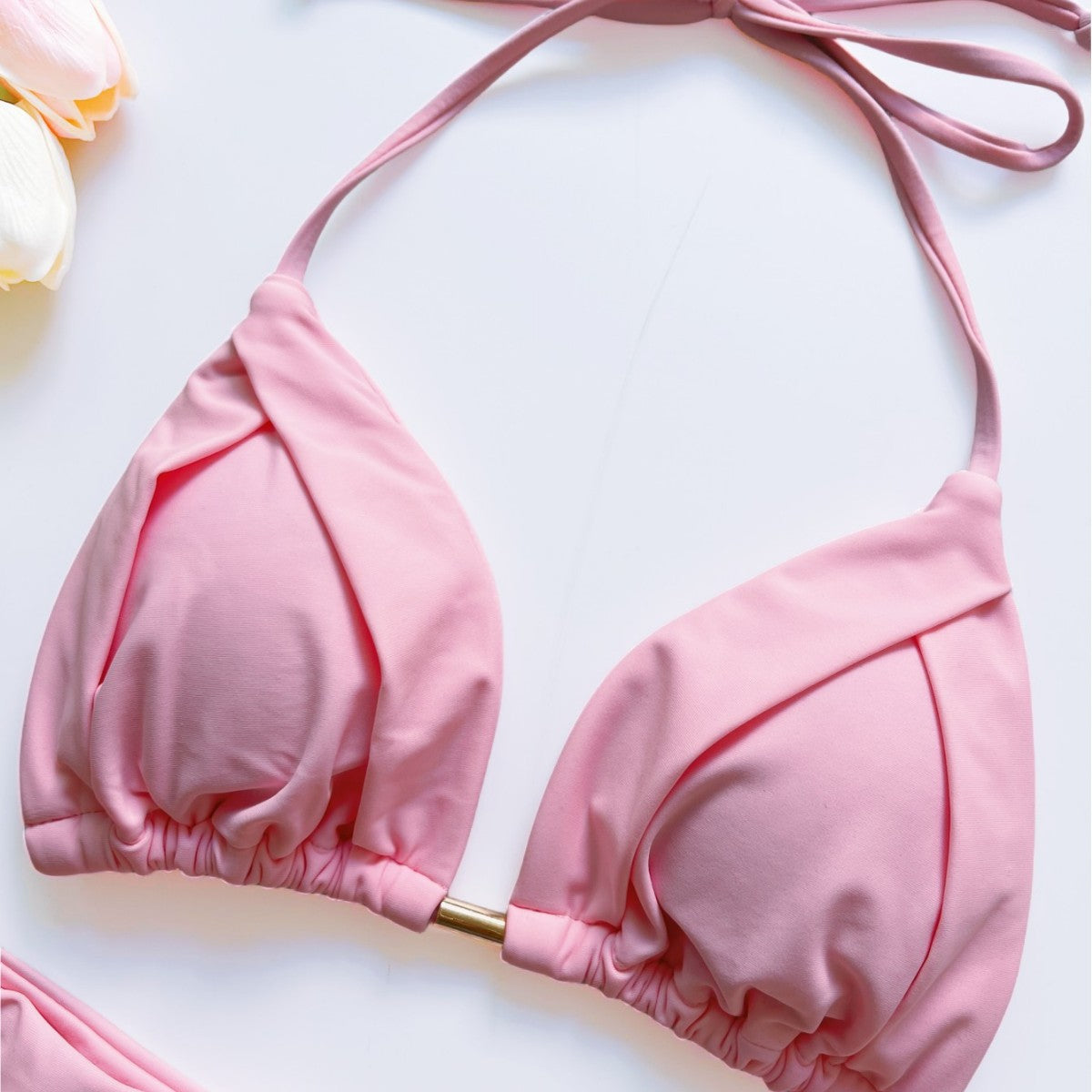 Tassel Solid Color Bikini Swimsuit Set Beach Sexy Women Swimsuit