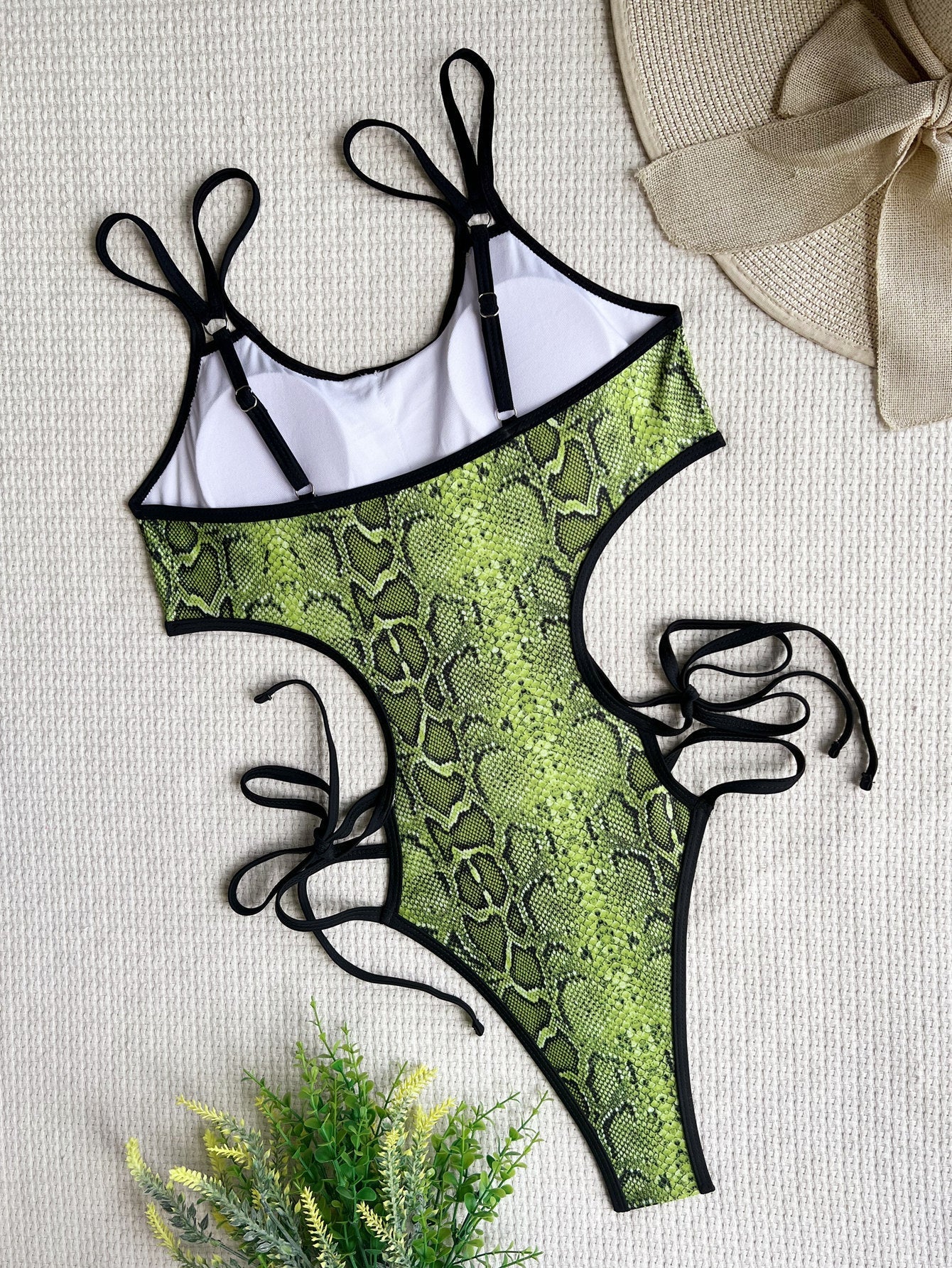 One Piece Swimsuit Snake Pattern Bikini Swimsuit Women Sexy Swimsuit Printed Bikini