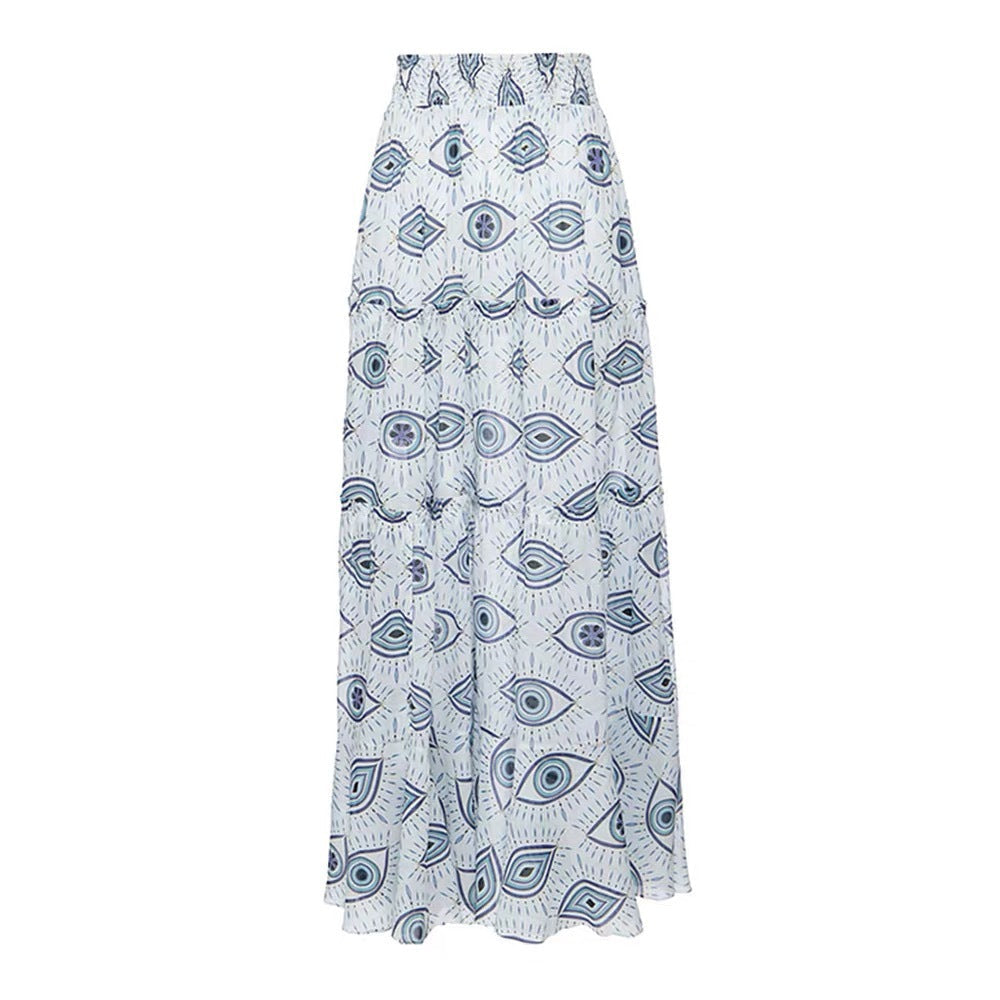 One Piece Springs Conservative Cover Belly Backless Sexy Swimsuit Women Chiffon Beach Dress