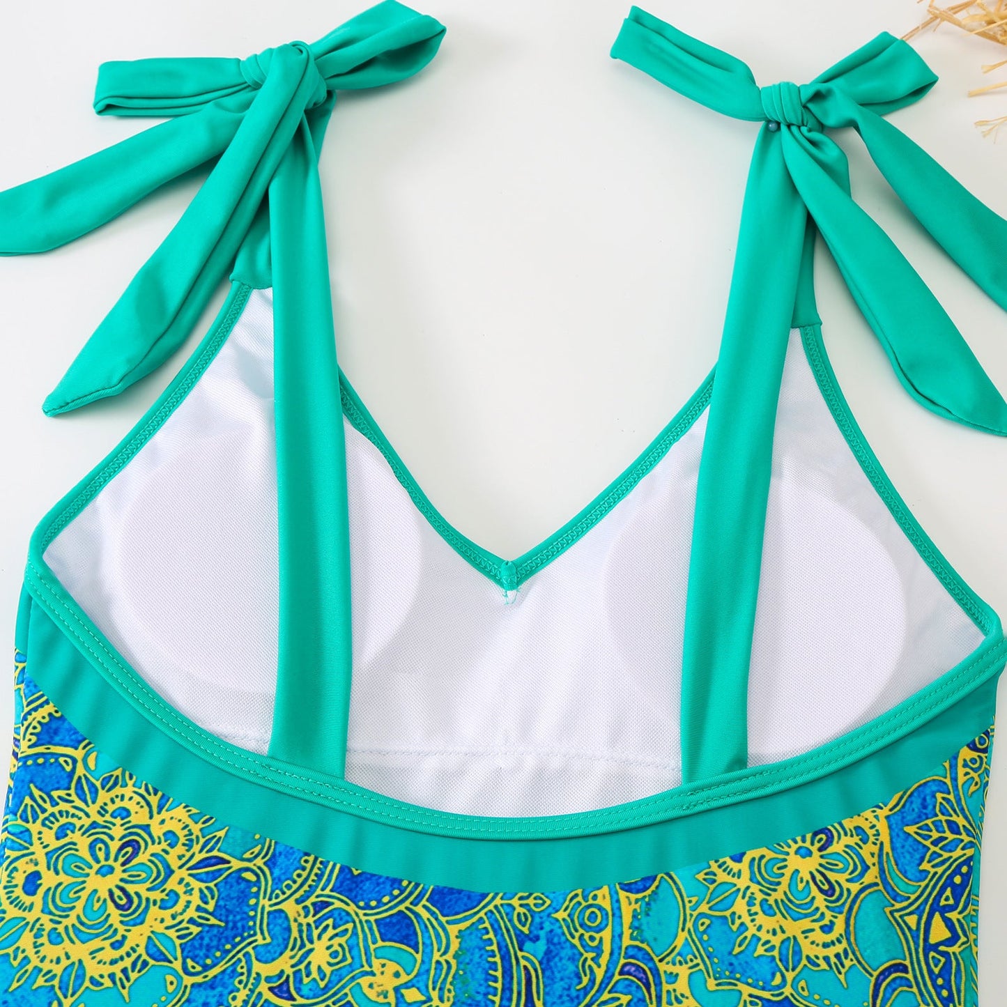 Women Sexy One Piece Swimsuit Women Skinny Slimming Retro Tied Swimsuit Suit Chiffon Dress