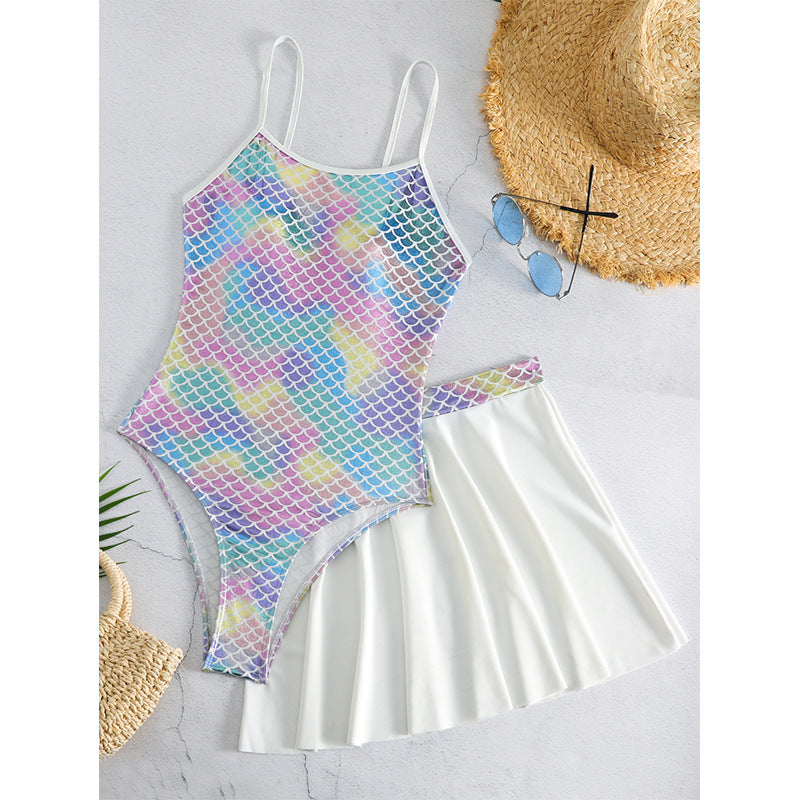 Bronzing Scale Sexy Jumpsuit One Piece Swimsuit Women