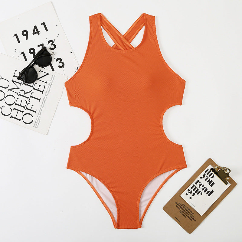 Bikini Women Sexy Solid Color One Piece Swimsuit