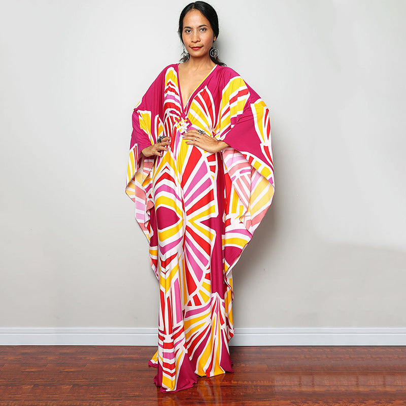 Beach Dress Loose Seaside Vacation Sun Protection Robe Beach Cover Up Swimsuit Outwear Women