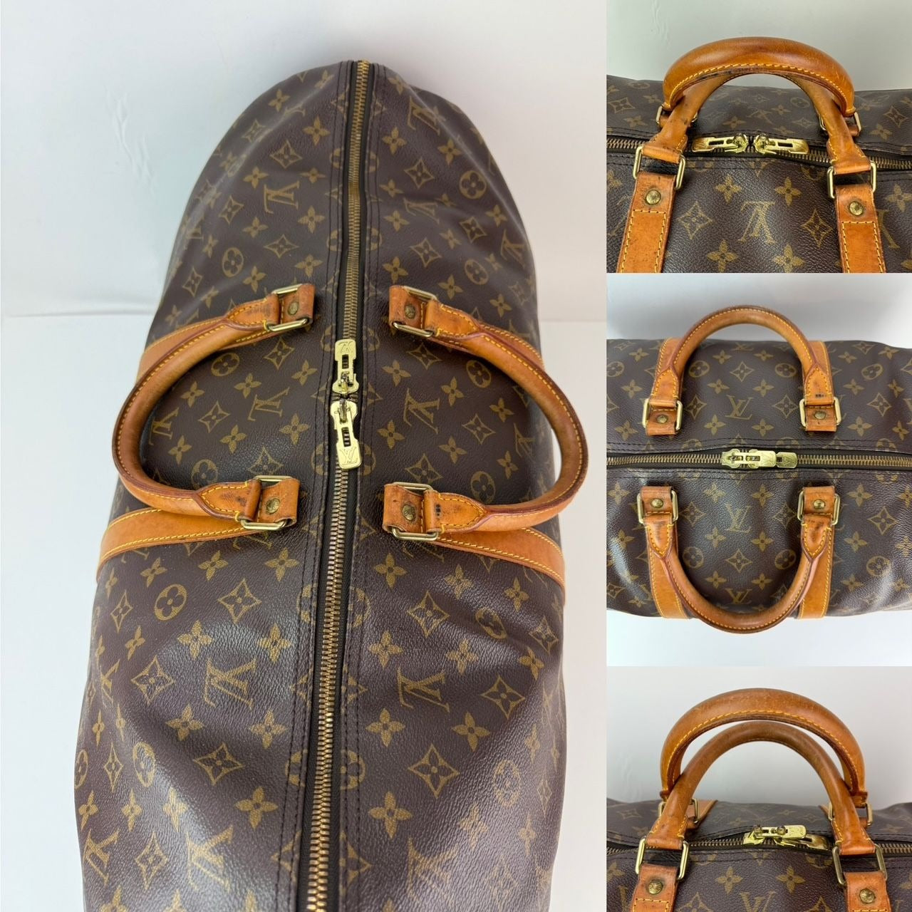 Louis Vuitton Keepall 55 Monogram Canvas Duffle Bag Luggage