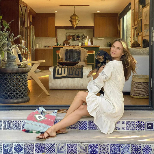 Paradiso Lace Trim Tunic Dress | Cotton Gauze | Femstylo