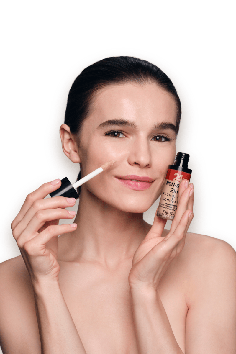 Pastel 24H Non-Stop 2in1 Foundation & Concealer - 606 Warm 2 Pack