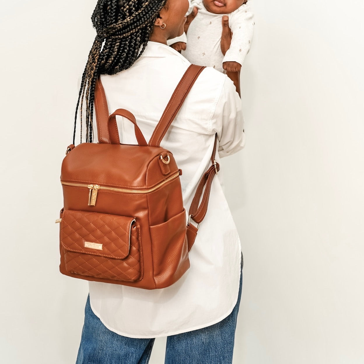 Petit Monaco Diaper Bag | Caramel Brown
