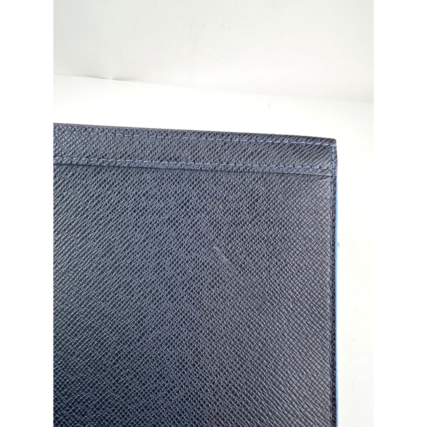 Louis Vuitton Pochette Voyage MM Taiga Dark Blue Leather Hand Bag Limited Edition